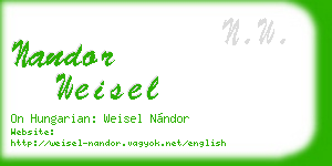 nandor weisel business card