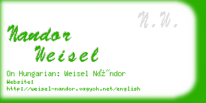 nandor weisel business card